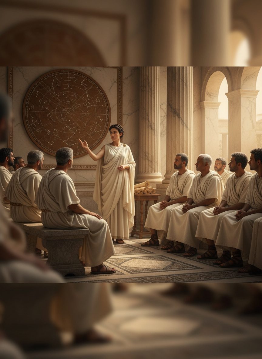 Hypatia Walked Into the Lecture Hall. Alexandria Listened.