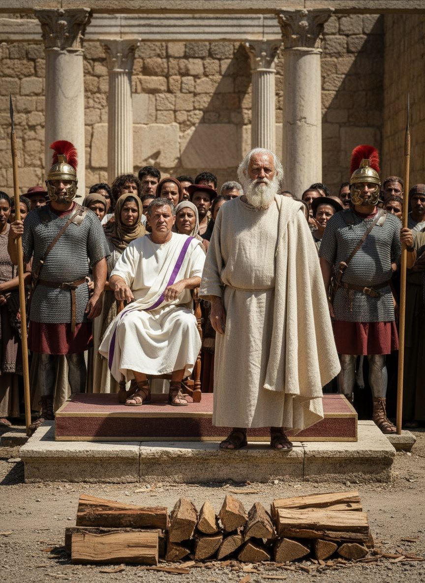 Polycarp Faced the Fire. He Would Not Say the Words.