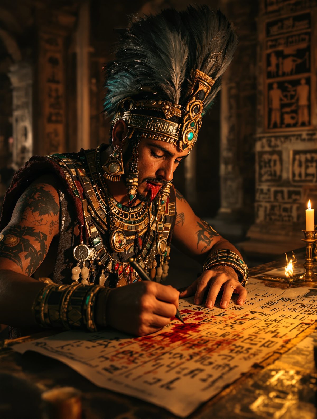 The Maya Blood Scribes: Sacred Writers Who Pierced Their Tongues