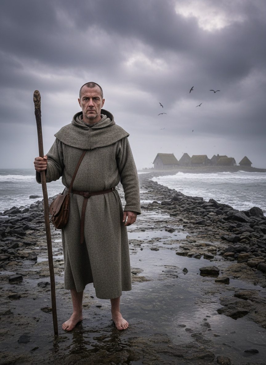 The Monk Who Walked Into the Flood and Saved Lindisfarne