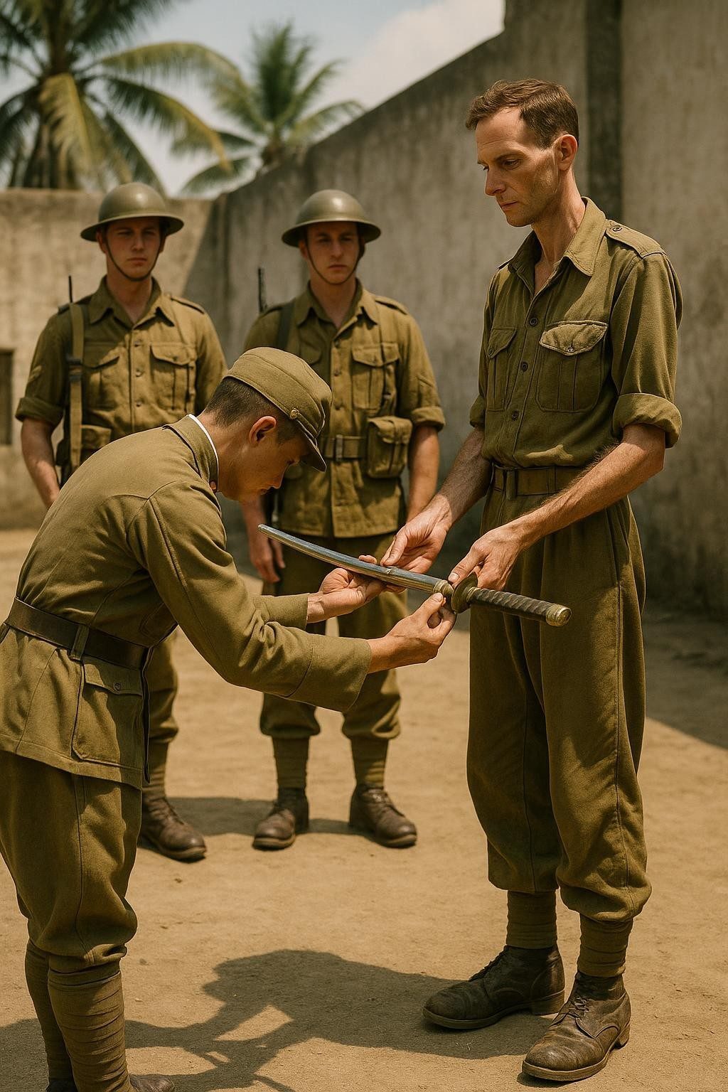 When a Japanese Guard Surrendered His Sword at Changi in 1945