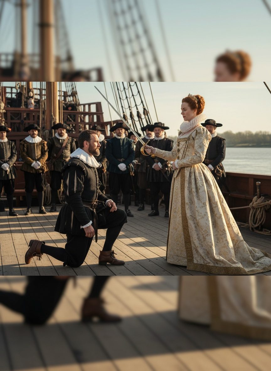When Francis Drake Knelt Before His Queen on a Stolen Ship