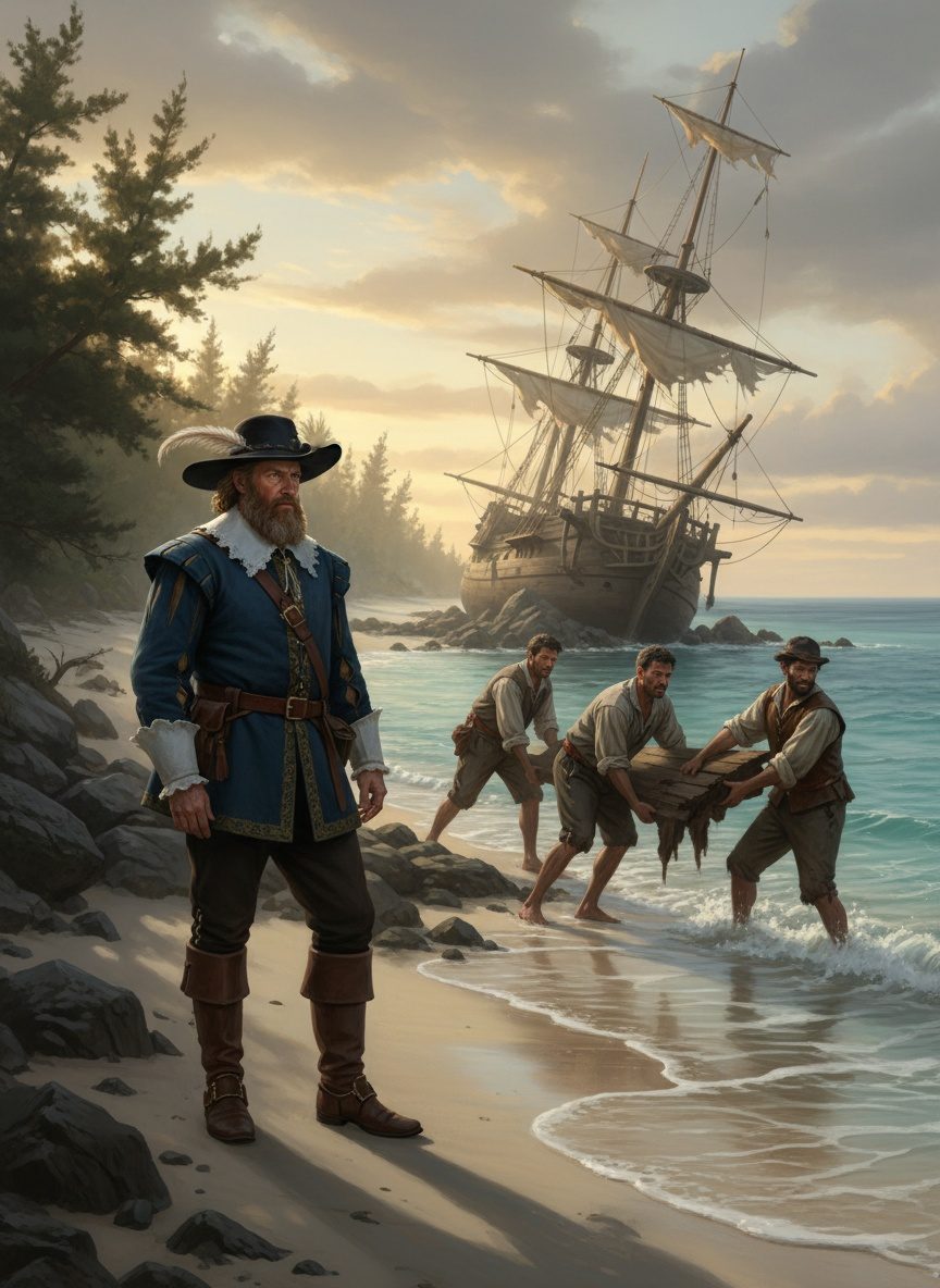 When George Somers Wrecked His Ship and Built Bermuda, 1609