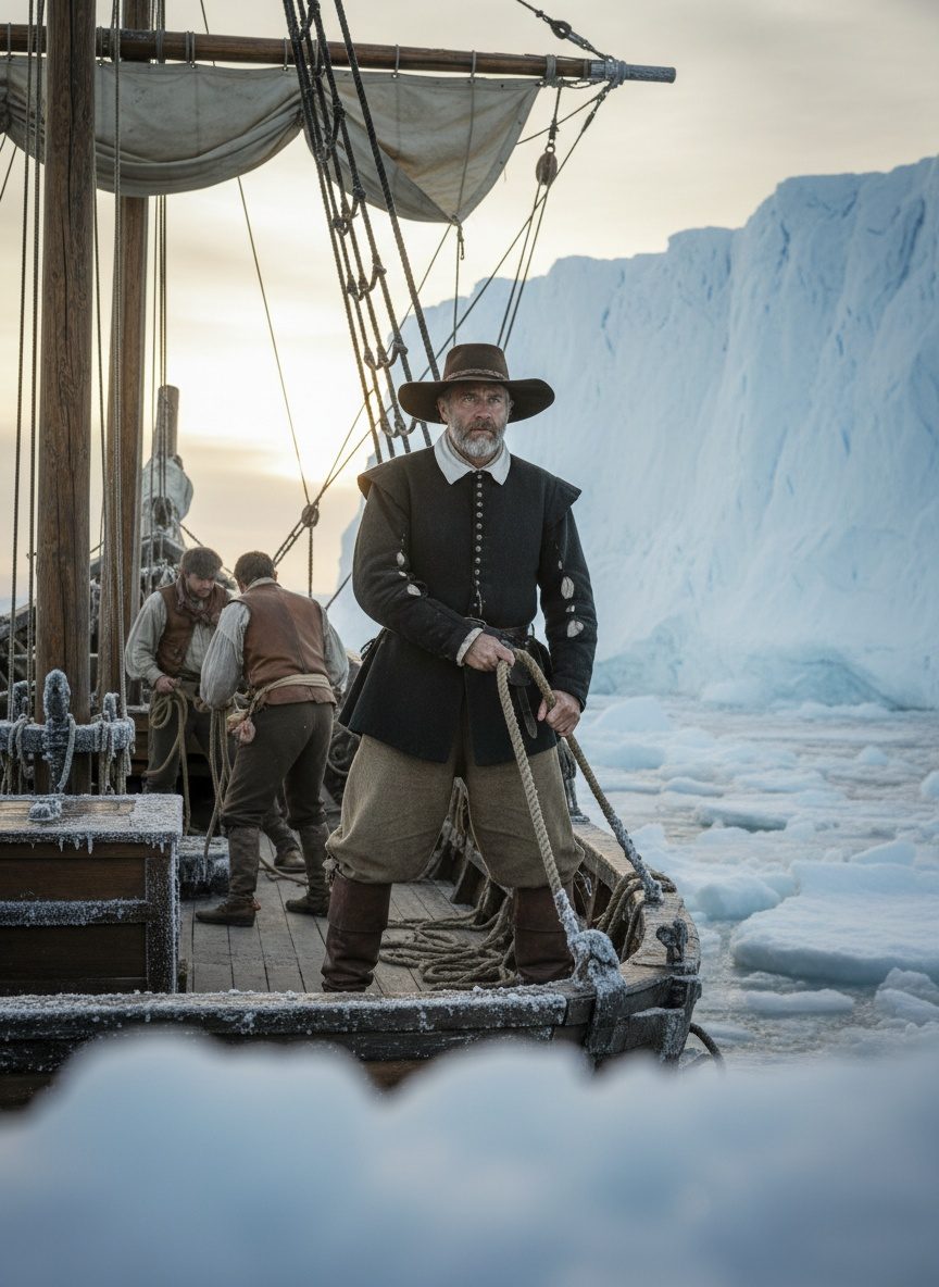 When Henry Hudson Sailed Into the Ice for England, 1607