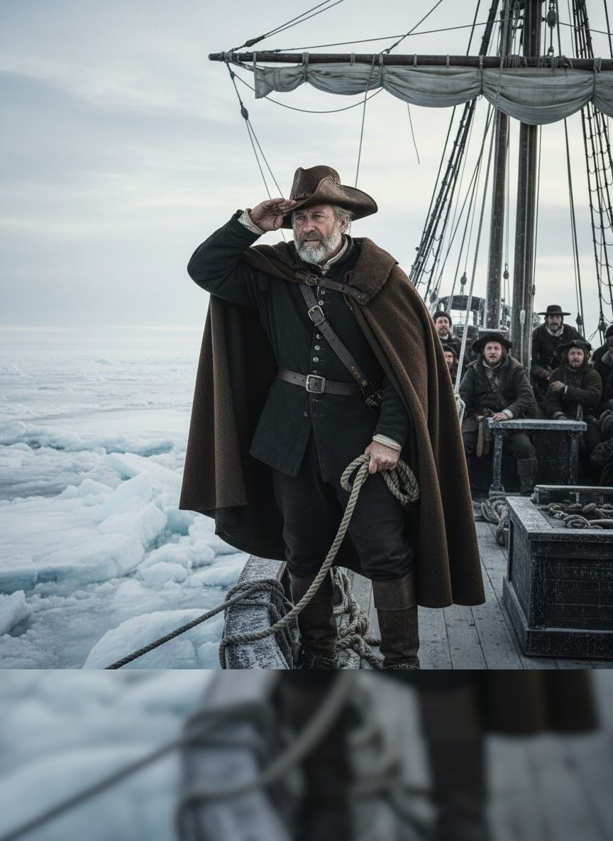 When Henry Hudson Sailed Into the Ice for England, 1610