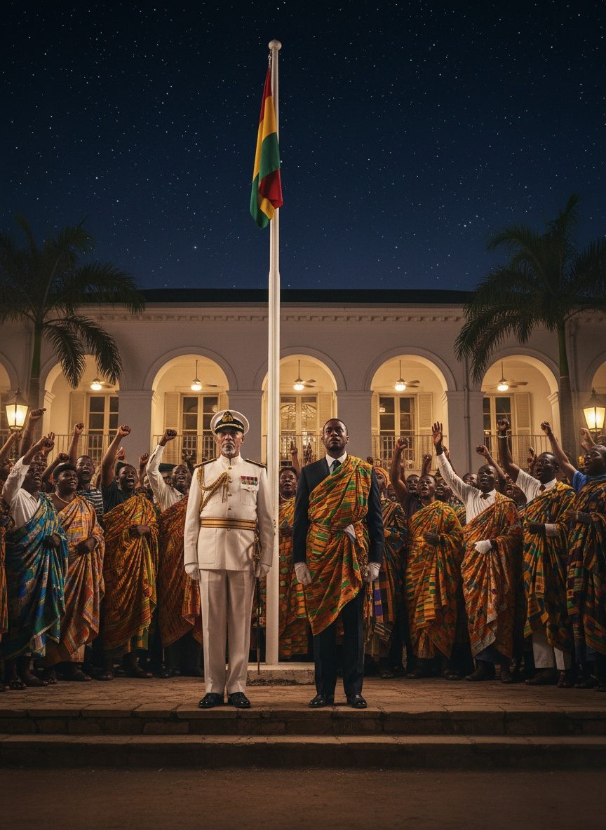 When Kwame Nkrumah's Flag Rose and a Crowd Wept, 1957