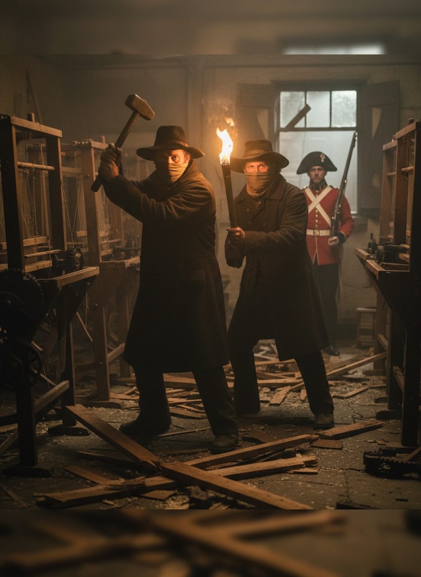 When Luddite Hammers Fell on Power Looms in Nottingham, 1811