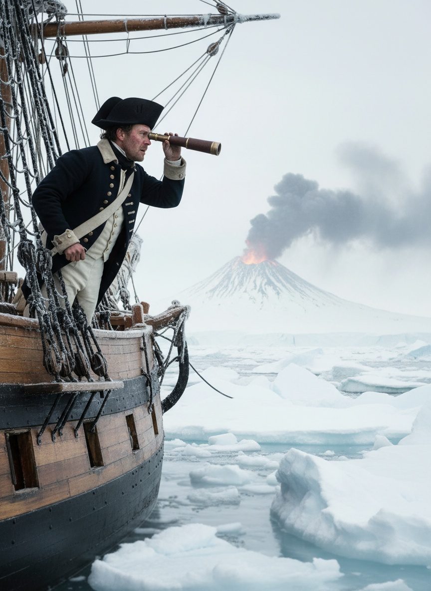 When Mount Erebus Was Named by a British Captain in 1841