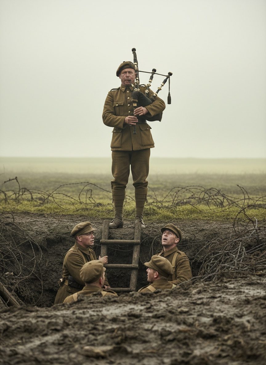 When Piper Laidlaw Played Standing Under Fire at Loos, 1915