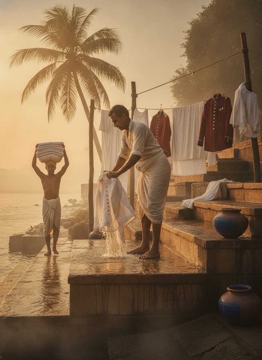 When the Dhobi Wallahs Washed the Empire's Shirts in 1890