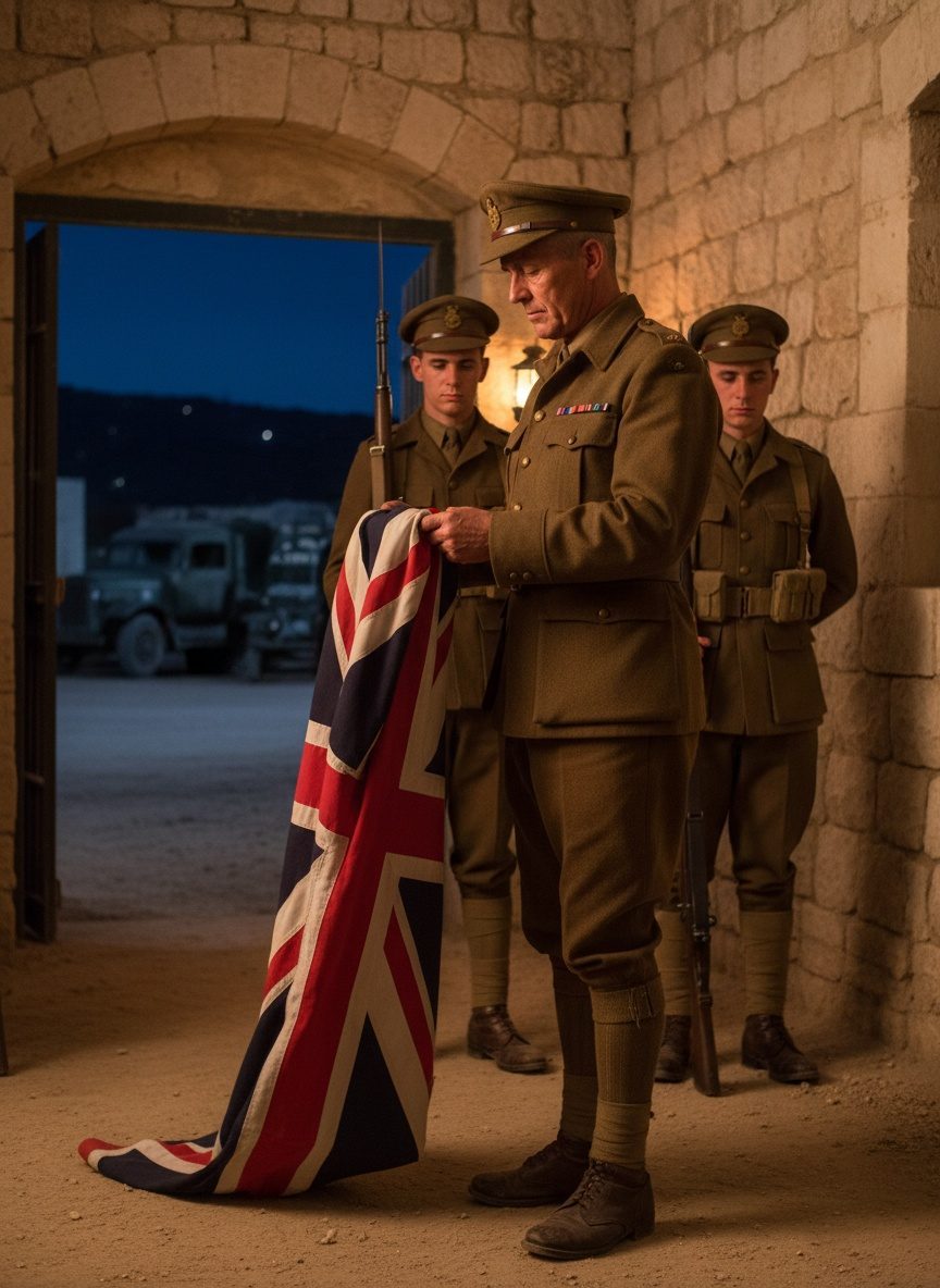 When the Last British Soldiers Left Palestine in the Dark, 1948