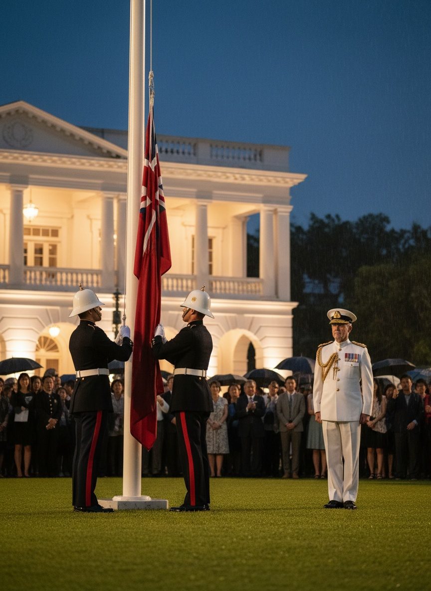 When the Red Ensign Flew Over Hong Kong for the Last Time